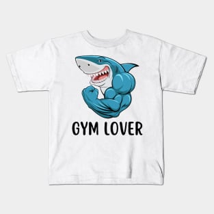 Gym lover shark classic Kids T-Shirt